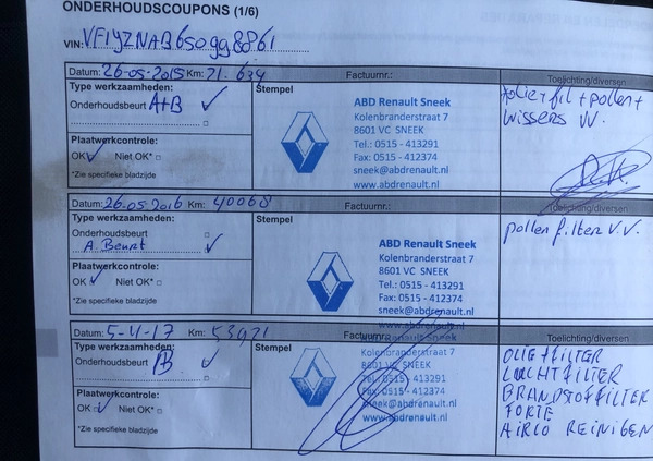 Renault Grand Scenic cena 39900 przebieg: 165000, rok produkcji 2014 z Złocieniec małe 352